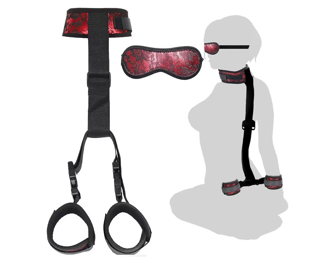 🔗 Neck & Wrist Restraint Set w/ Blindfold